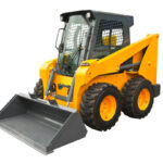 Services skid steer loader isolated on a white background